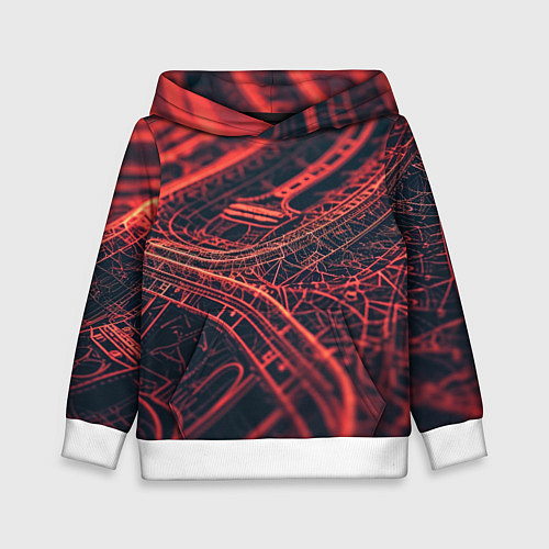 Детская толстовка Раскаленные нити / 3D-Белый – фото 1