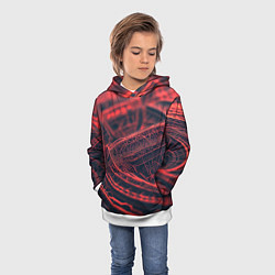 Толстовка-худи детская Раскаленные линии, цвет: 3D-белый — фото 2