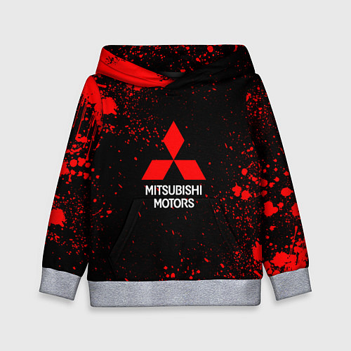 Детская толстовка Митсубиси - красные брызги / 3D-Меланж – фото 1
