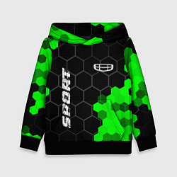 Детская толстовка Geely green sport hexagon