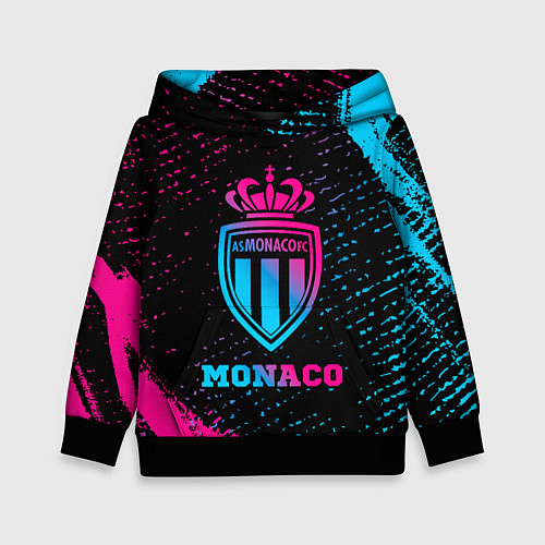 Детская толстовка Monaco - neon gradient / 3D-Черный – фото 1
