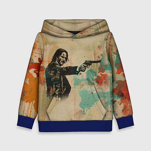 Детская толстовка Джон Уик в стиле гранж / 3D-Синий – фото 1