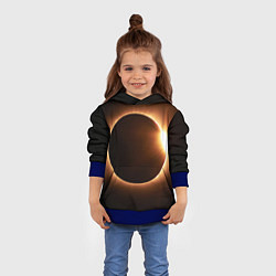 Толстовка-худи детская Полнолуние, цвет: 3D-синий — фото 2