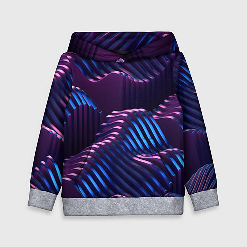 Детская толстовка Объемные пластины изгибающиеся / 3D-Меланж – фото 1