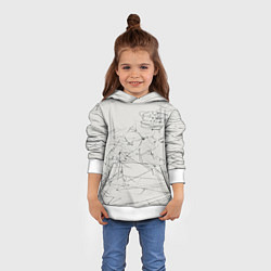 Толстовка-худи детская Каракули, цвет: 3D-белый — фото 2