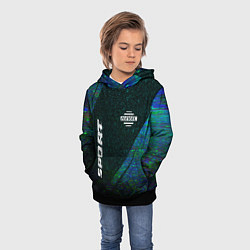 Толстовка-худи детская Haval sport glitch blue, цвет: 3D-черный — фото 2