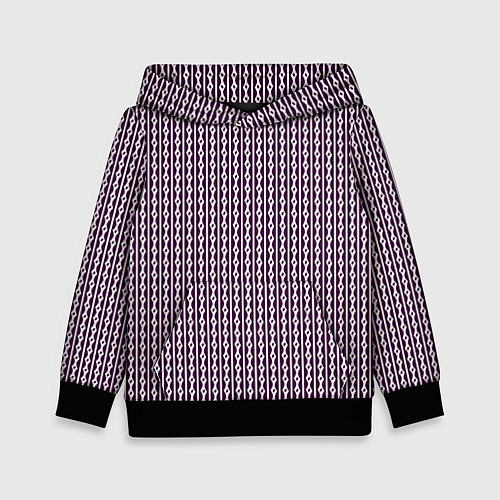 Детская толстовка Тёмно-красный полосы узоры / 3D-Черный – фото 1