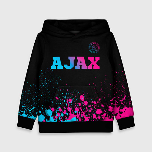 Детская толстовка Ajax - neon gradient посередине / 3D-Черный – фото 1