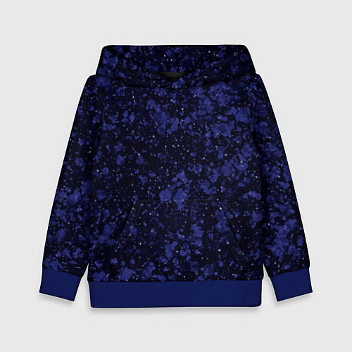Детская толстовка Тёмно-синий космический абстракция / 3D-Синий – фото 1