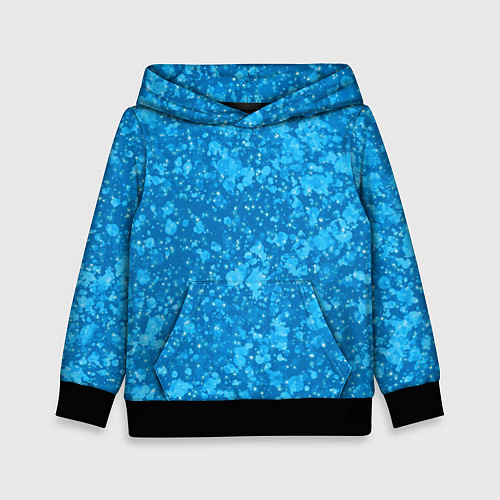 Детская толстовка Ярко-голубой абстракция космический / 3D-Черный – фото 1