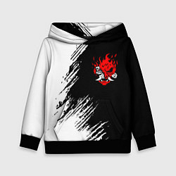 Толстовка-худи детская Логотип самурая из киберпанка 2077, цвет: 3D-черный