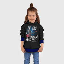 Толстовка-худи детская Rock and roll - punk, цвет: 3D-синий — фото 2