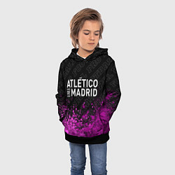 Толстовка-худи детская Atletico Madrid pro football посередине, цвет: 3D-черный — фото 2