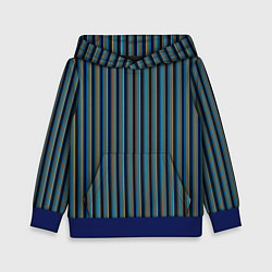 Детская толстовка Чёрный в ярко-синюю полоску