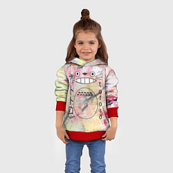 Толстовка-худи детская Totoro moy sosed x, цвет: 3D-красный — фото 2