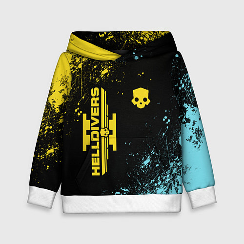 Детская толстовка Helldivers 2: Skull Logo / 3D-Белый – фото 1