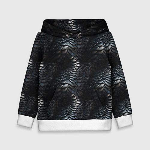 Детская толстовка Блестящая металлическая броня / 3D-Белый – фото 1