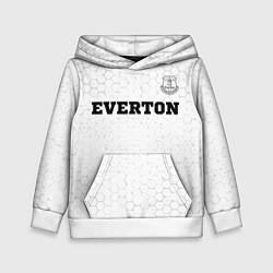 Толстовка-худи детская Everton sport на светлом фоне посередине, цвет: 3D-белый