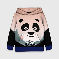 Толстовка-худи детская Силуэт кунг фу панда, цвет: 3D-синий