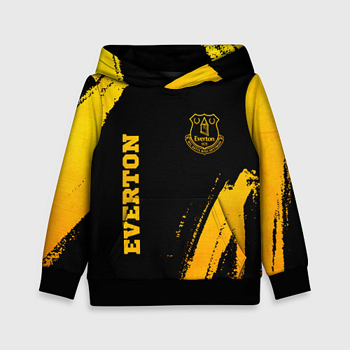 Детская толстовка Everton - gold gradient вертикально / 3D-Черный – фото 1