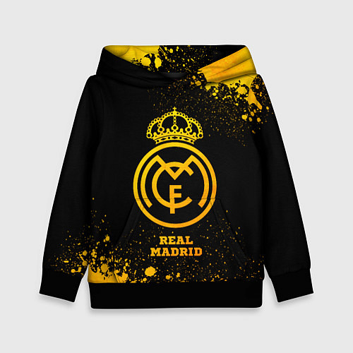 Детская толстовка Real Madrid - gold gradient / 3D-Черный – фото 1