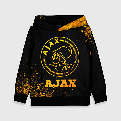 Детская толстовка Ajax - gold gradient / 3D-Черный – фото 1