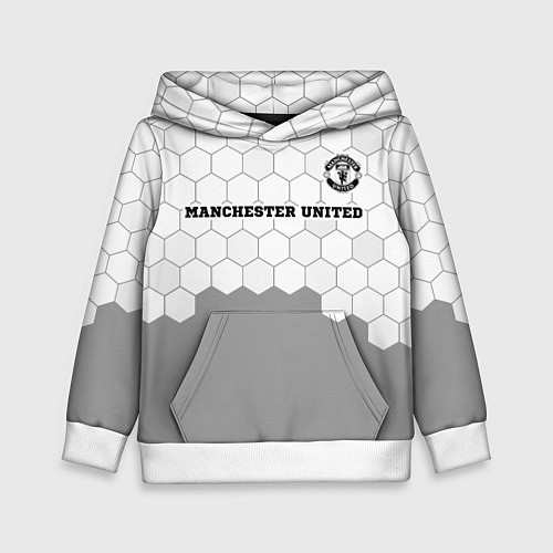 Детская толстовка Manchester United sport на светлом фоне посередине / 3D-Белый – фото 1