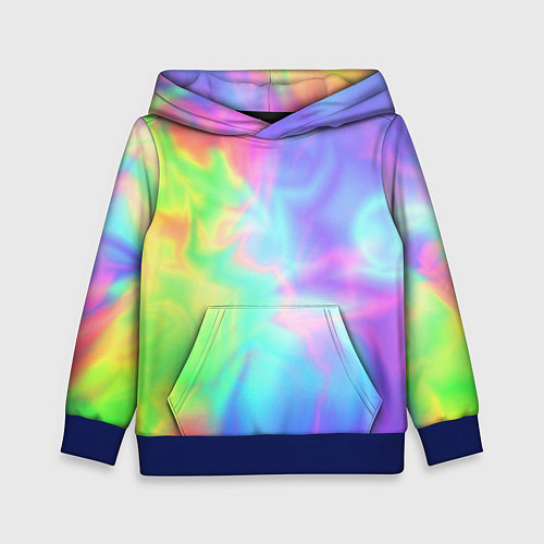 Детская толстовка Яркий тай-дай абстракция / 3D-Синий – фото 1
