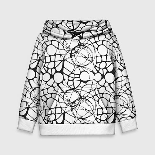 Детская толстовка Абстрактный нейрографический узор / 3D-Белый – фото 1