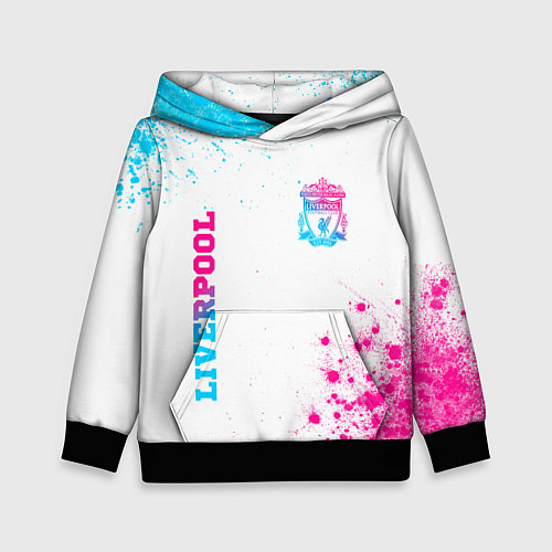 Детская толстовка Liverpool neon gradient style вертикально / 3D-Черный – фото 1