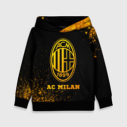 Толстовка-худи детская AC Milan - gold gradient, цвет: 3D-черный