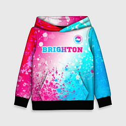 Детская толстовка Brighton neon gradient style посередине