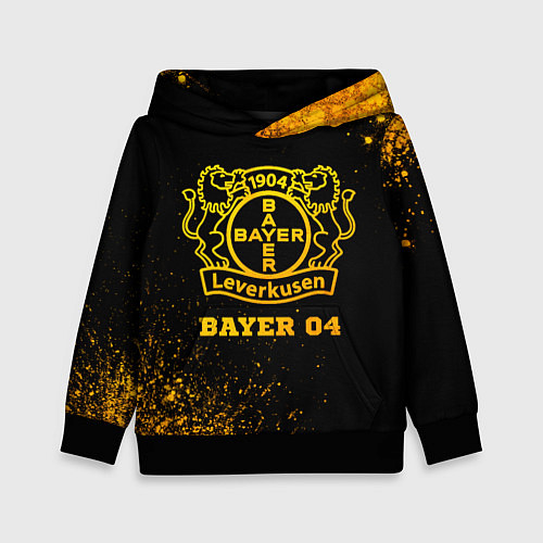 Детская толстовка Bayer 04 - gold gradient / 3D-Черный – фото 1