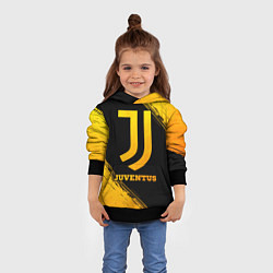 Толстовка-худи детская Juventus - gold gradient, цвет: 3D-черный — фото 2