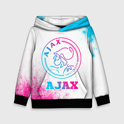 Детская толстовка Ajax neon gradient style / 3D-Черный – фото 1