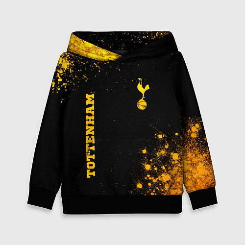 Детская толстовка Tottenham - gold gradient вертикально / 3D-Черный – фото 1