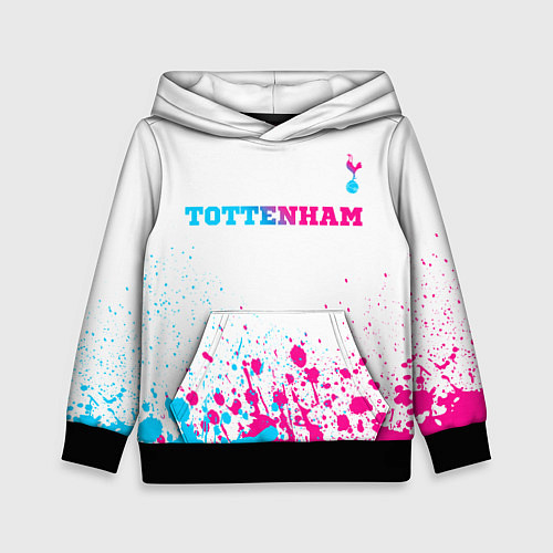 Детская толстовка Tottenham neon gradient style посередине / 3D-Черный – фото 1