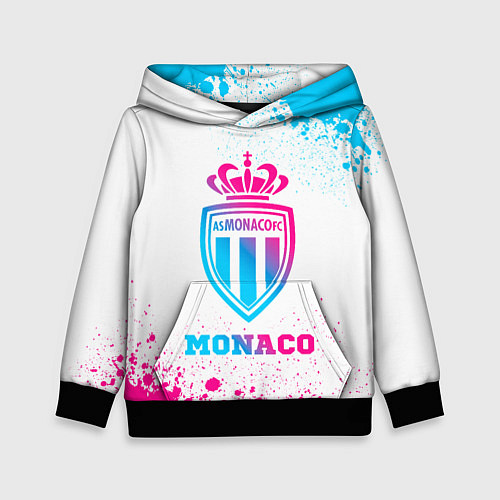 Детская толстовка Monaco neon gradient style / 3D-Черный – фото 1