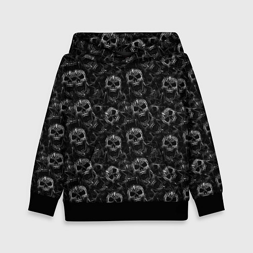 Детская толстовка Череп с пулей / 3D-Черный – фото 1