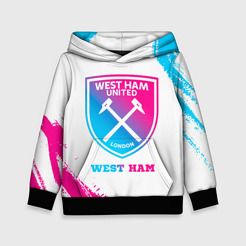 Детская толстовка West Ham neon gradient style / 3D-Черный – фото 1