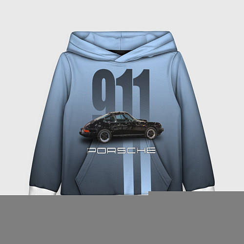 Детская толстовка Винтажный автомобиль Porsche / 3D-Белый – фото 1