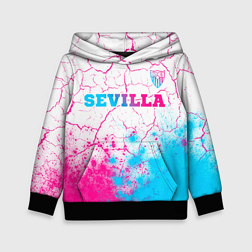 Детская толстовка Sevilla neon gradient style посередине / 3D-Черный – фото 1