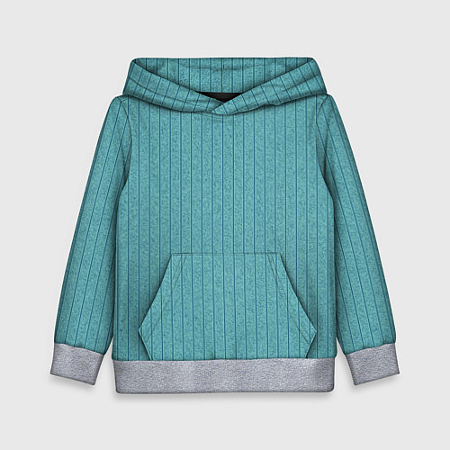Детская толстовка Бирюзовый текстурированный в полоску / 3D-Меланж – фото 1