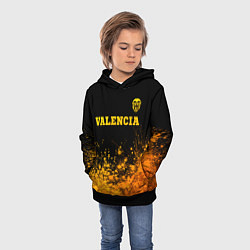 Толстовка-худи детская Valencia - gold gradient посередине, цвет: 3D-черный — фото 2