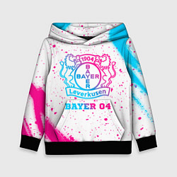 Толстовка-худи детская Bayer 04 neon gradient style, цвет: 3D-черный