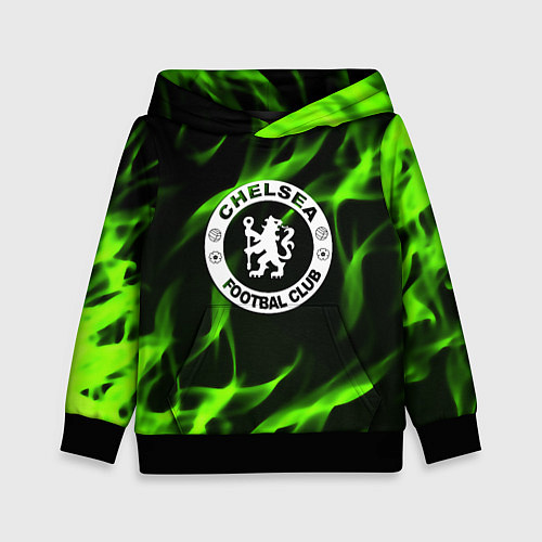 Детская толстовка Chelsea sport club fc fire / 3D-Черный – фото 1