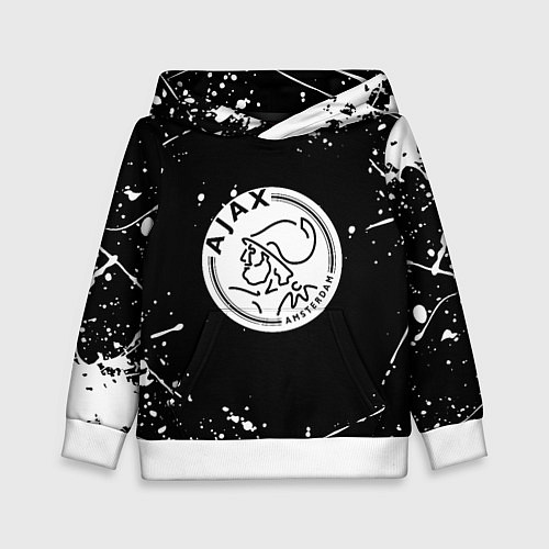 Детская толстовка Аякс краски брызги спорт / 3D-Белый – фото 1