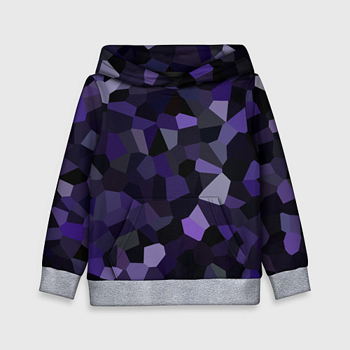 Детская толстовка Кристаллизация темно-фиолетового / 3D-Меланж – фото 1