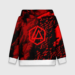 Толстовка-худи детская Linkin park red logo, цвет: 3D-белый