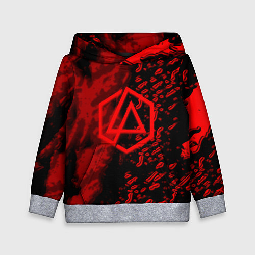 Детская толстовка Linkin park red logo / 3D-Меланж – фото 1